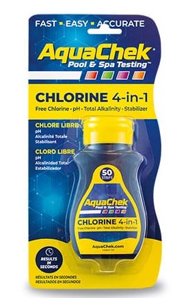AquaChek Chlorine 4-in-1 Test Strip (50ct)